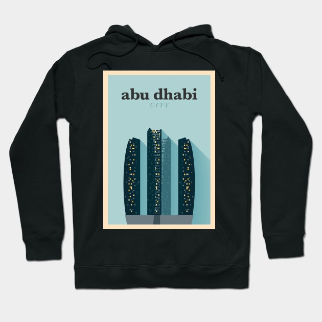 Abu Dhabi city poster Hoodie by kursatunsal